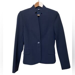 Jigsaw Navy Wool Blend Blazer Jacket Work Business Office Blue Tailored Suit